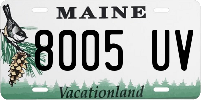 ME license plate 8005UV