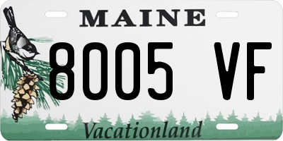 ME license plate 8005VF