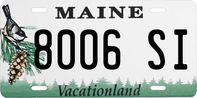 ME license plate 8006SI
