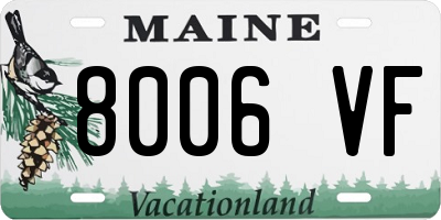 ME license plate 8006VF