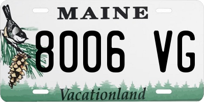 ME license plate 8006VG