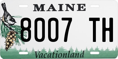 ME license plate 8007TH