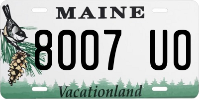ME license plate 8007UO