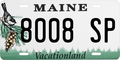 ME license plate 8008SP