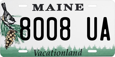 ME license plate 8008UA
