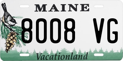 ME license plate 8008VG