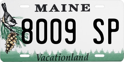 ME license plate 8009SP