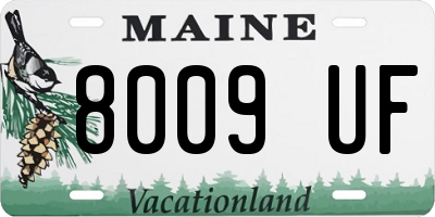 ME license plate 8009UF