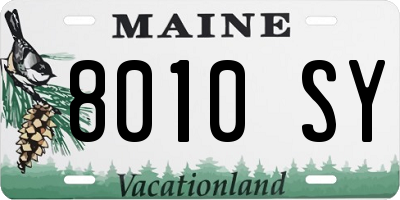 ME license plate 8010SY