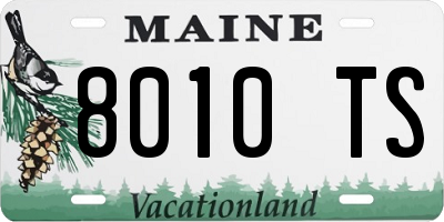 ME license plate 8010TS