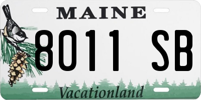 ME license plate 8011SB