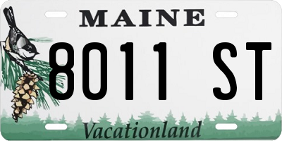 ME license plate 8011ST