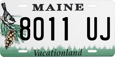 ME license plate 8011UJ