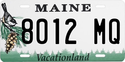 ME license plate 8012MQ