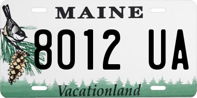 ME license plate 8012UA