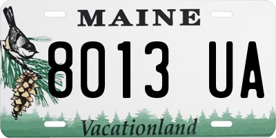 ME license plate 8013UA