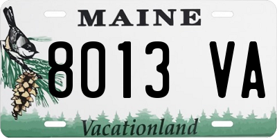 ME license plate 8013VA