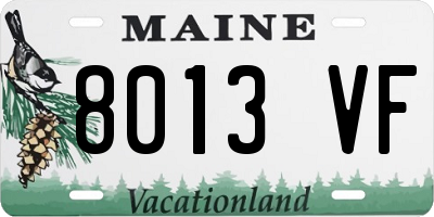 ME license plate 8013VF