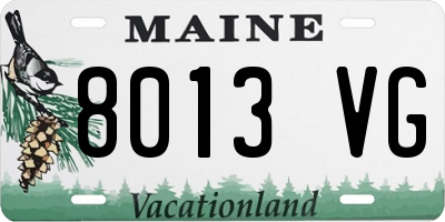 ME license plate 8013VG