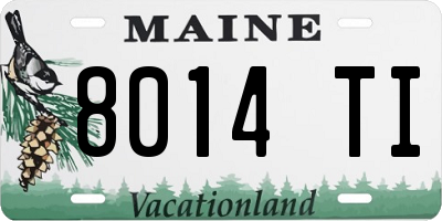 ME license plate 8014TI