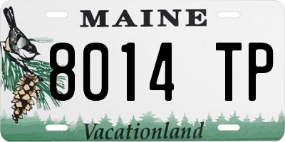 ME license plate 8014TP