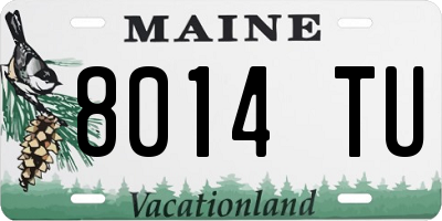 ME license plate 8014TU