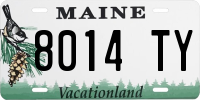 ME license plate 8014TY