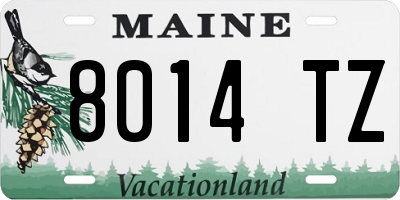 ME license plate 8014TZ