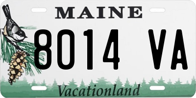 ME license plate 8014VA