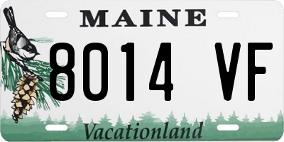 ME license plate 8014VF