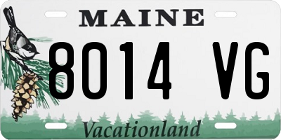 ME license plate 8014VG