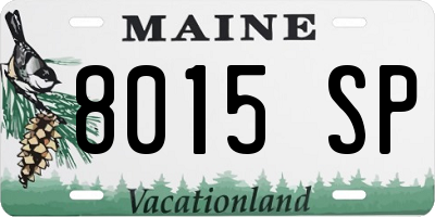 ME license plate 8015SP