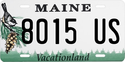 ME license plate 8015US