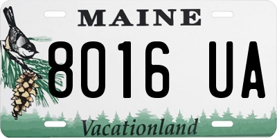 ME license plate 8016UA
