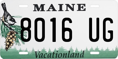 ME license plate 8016UG