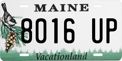 ME license plate 8016UP