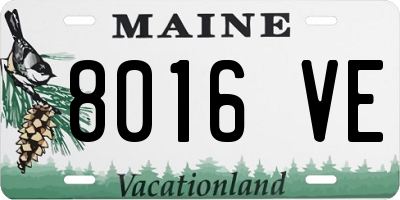 ME license plate 8016VE