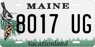 ME license plate 8017UG