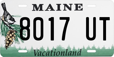 ME license plate 8017UT