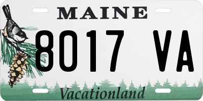 ME license plate 8017VA