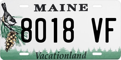 ME license plate 8018VF