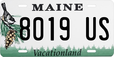 ME license plate 8019US