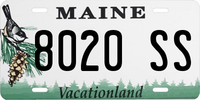 ME license plate 8020SS