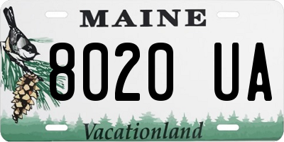 ME license plate 8020UA