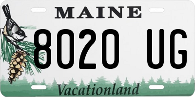 ME license plate 8020UG