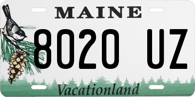 ME license plate 8020UZ