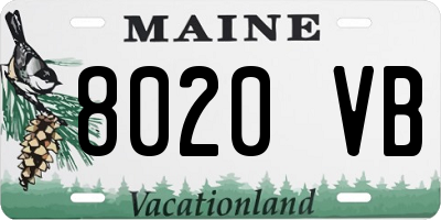 ME license plate 8020VB