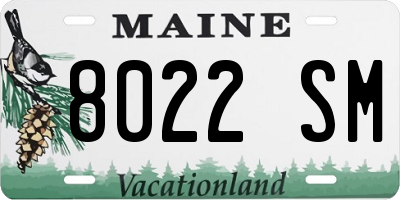 ME license plate 8022SM