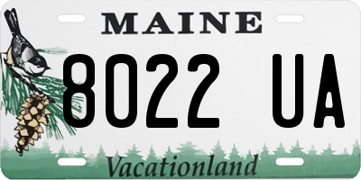 ME license plate 8022UA
