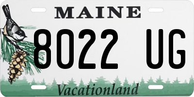 ME license plate 8022UG